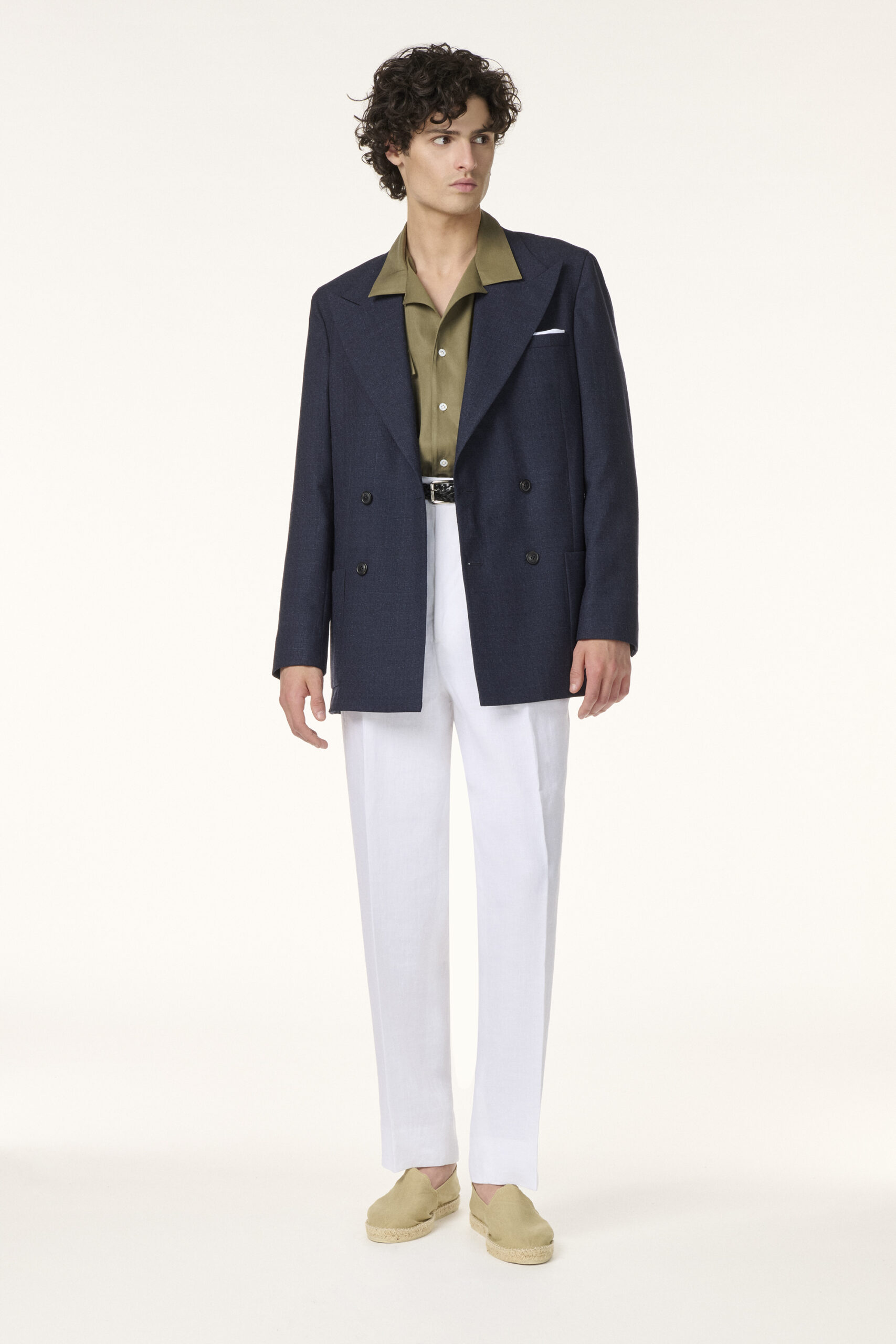 Pantalon Sur-Mesure en Lin Blanc | Rives Paris ©