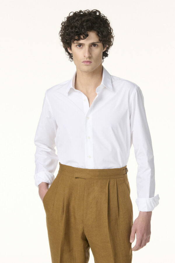 Tailor-made Summer Shirt in White Cotton | Rives Paris ©