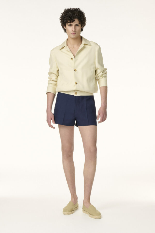 Blouson Sur-Mesure en Shantung de Soie Blanc Cassé | Rives Paris © /2