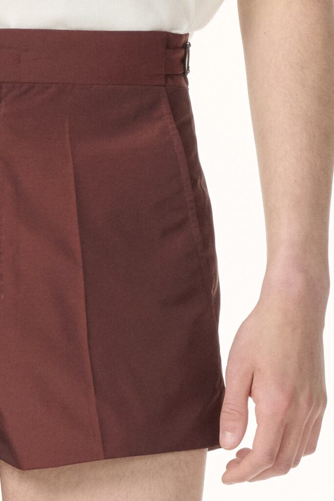 Short de Bain Sur-Mesure Rouge Brun | Rives Paris © /3