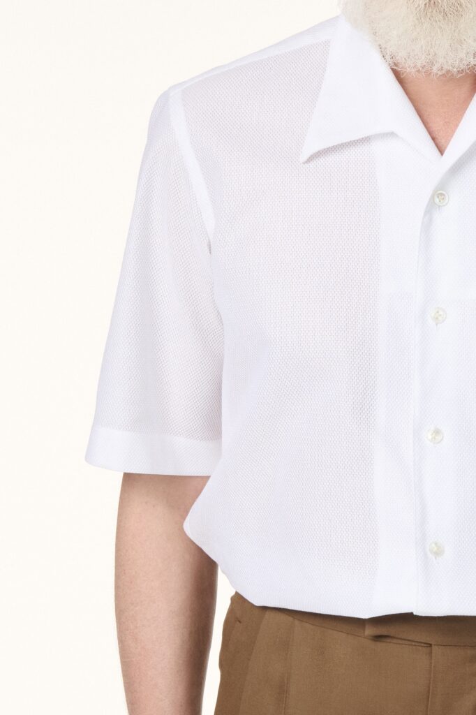 Chemise 60's Sur-Mesure en Inglese Blanche | Rives Paris © /3
