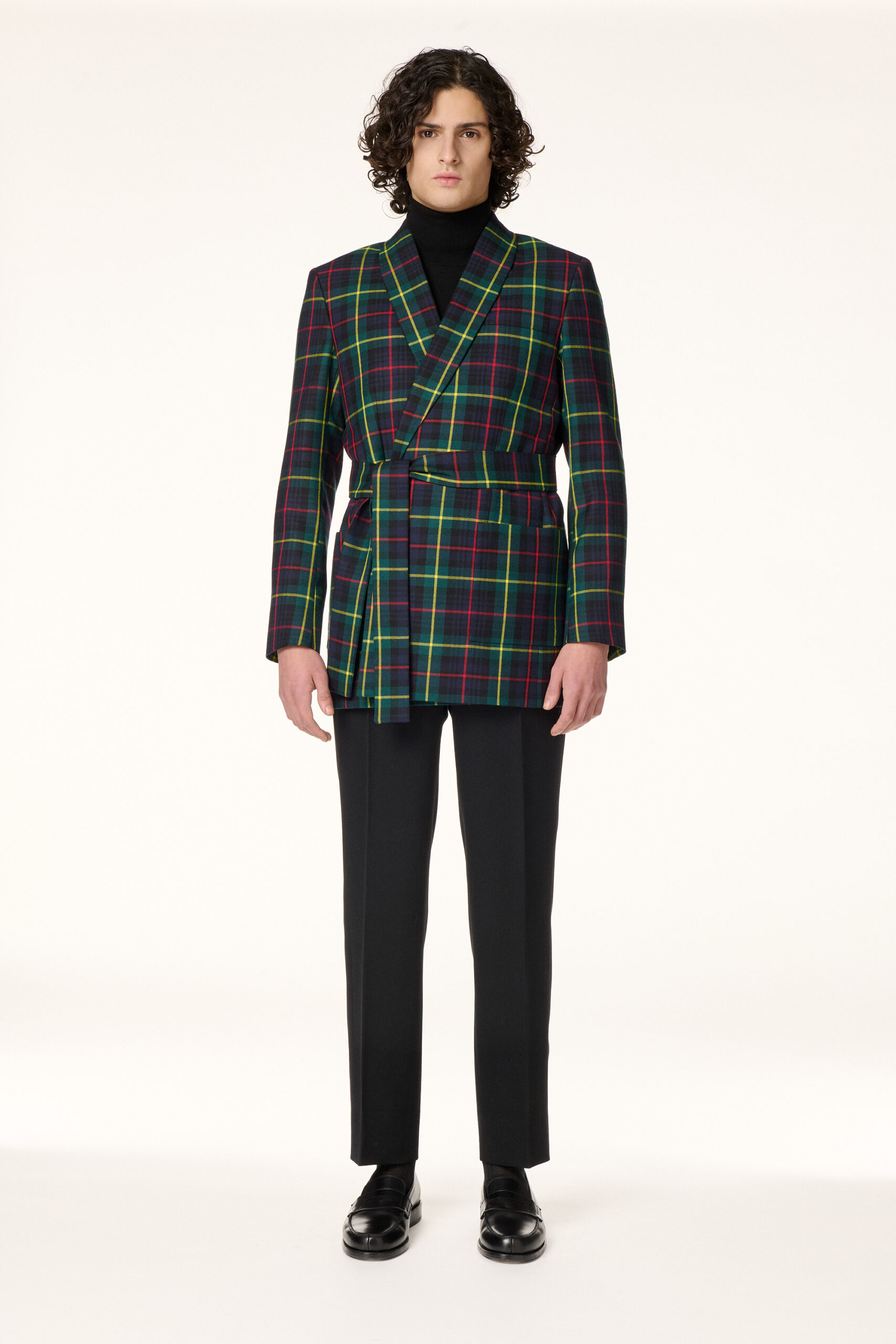 Blue Tartan Robe Jacket