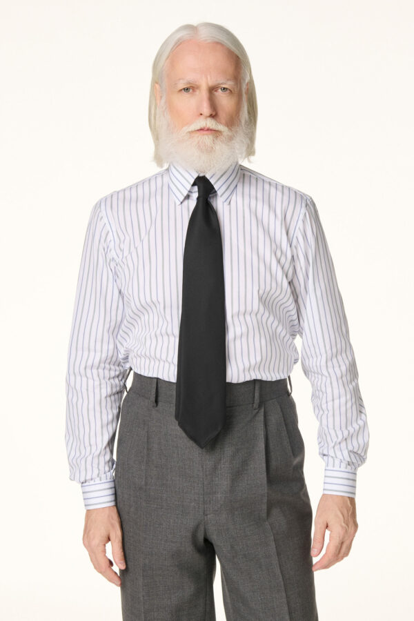 Chemise business rayures vertes