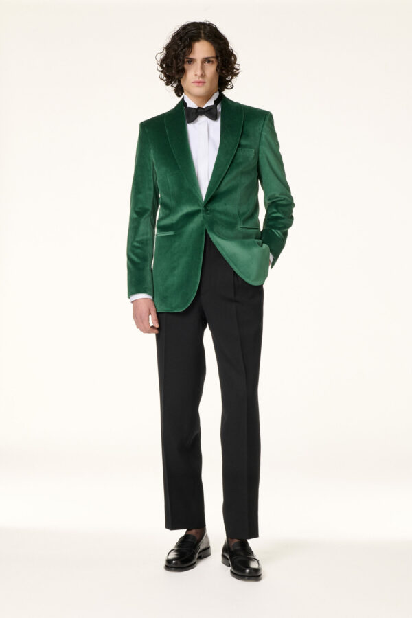 Emerald Green Velvet Tuxedo Jacket