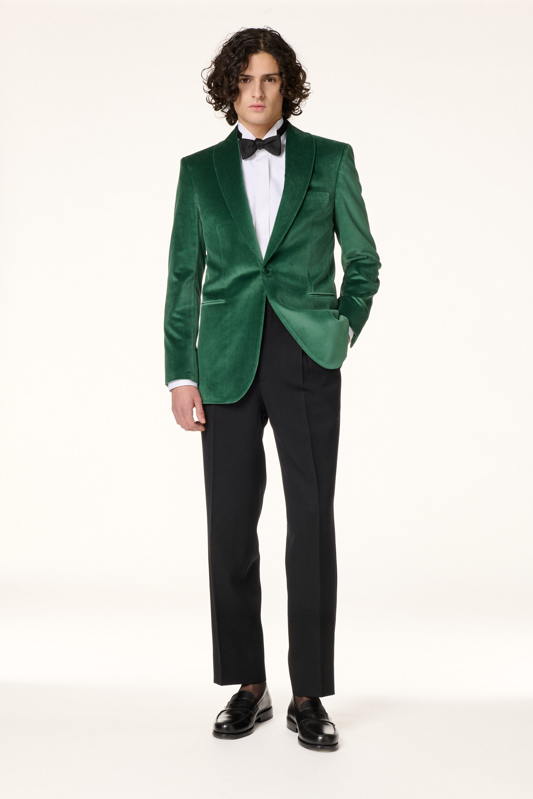 Emerald Green Velvet Tuxedo Jacket