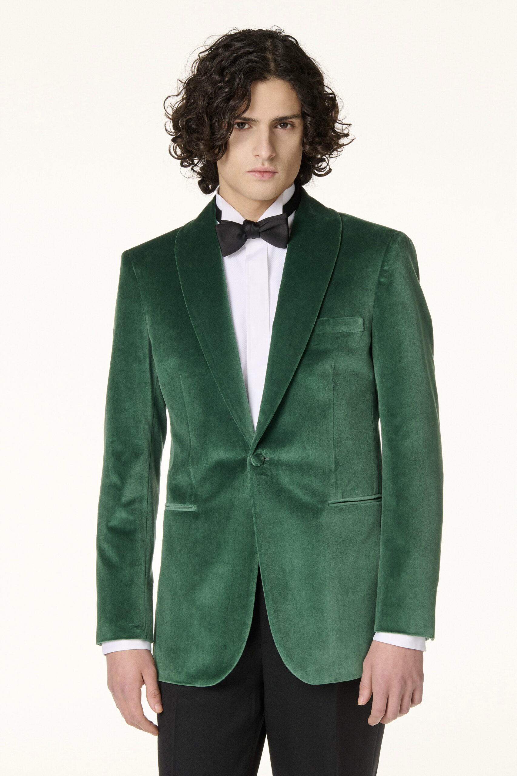 Emerald Green Velvet Tuxedo Jacket