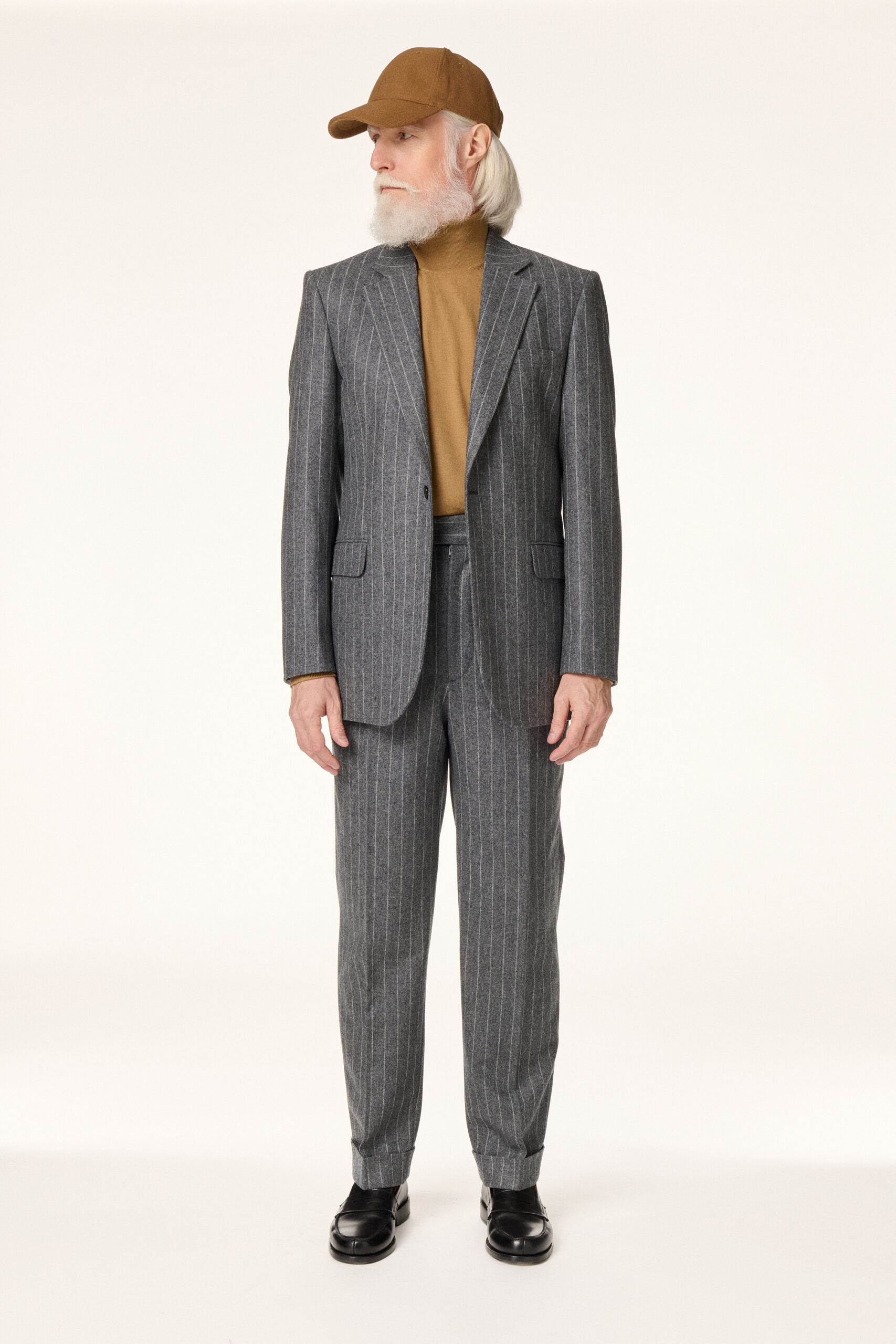 Grey Flannel Suit with Stripes