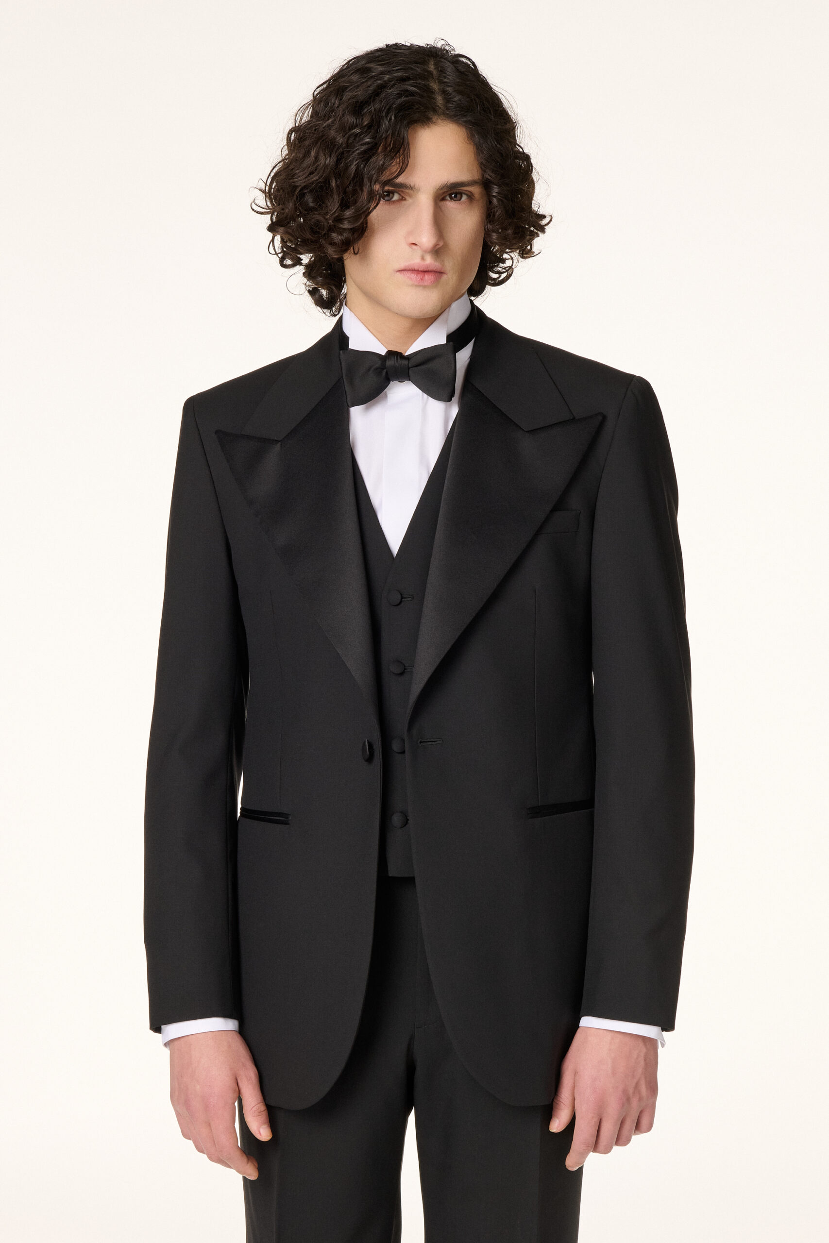 Black Peak Lapel 3-Piece Tuxedo