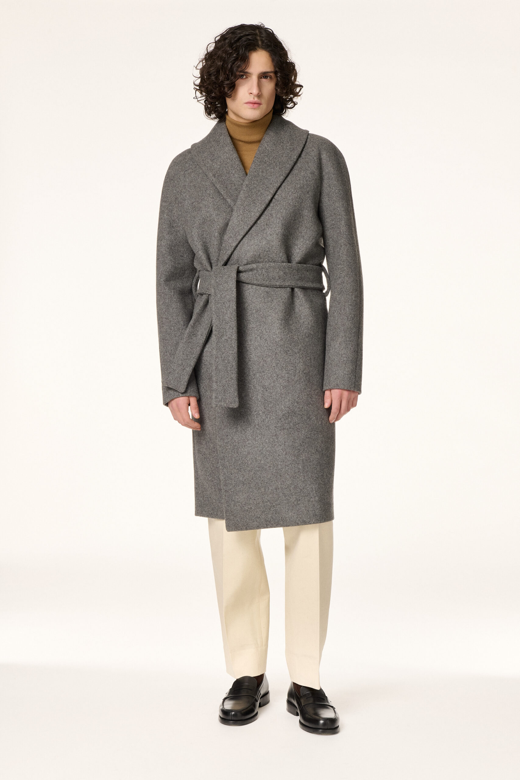 Manteau peignoir gris