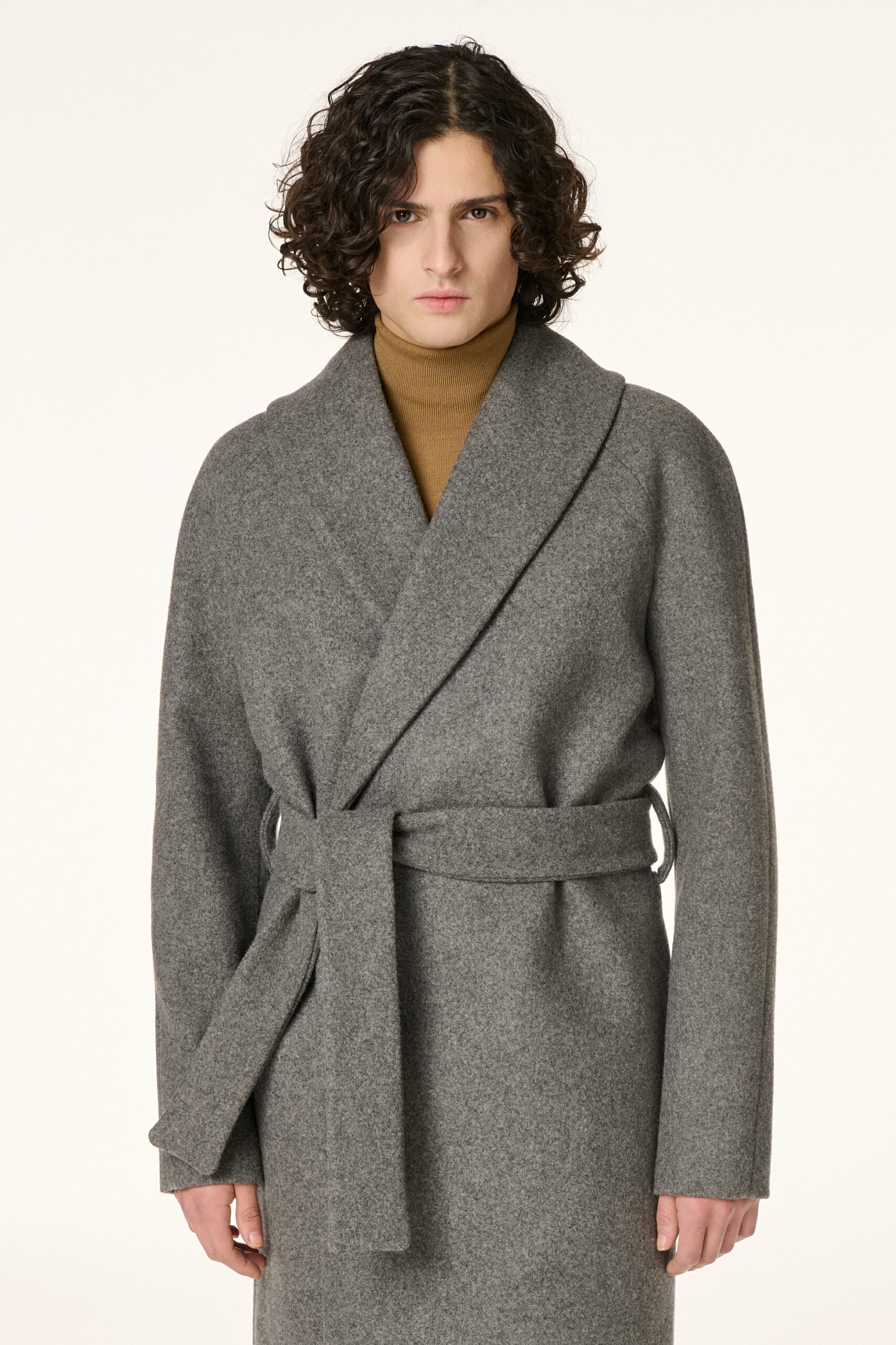 Manteau peignoir gris