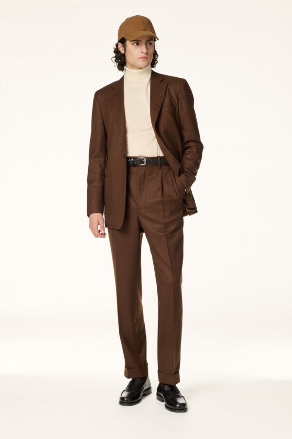 Costume Flanelle Marron