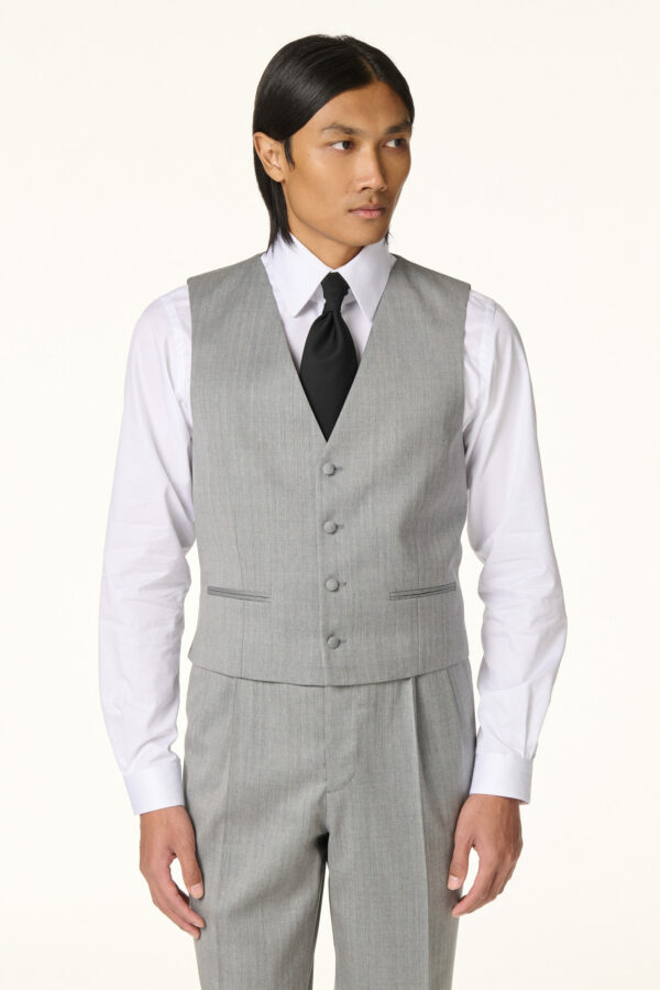 Light Grey Wool & Silk Vest