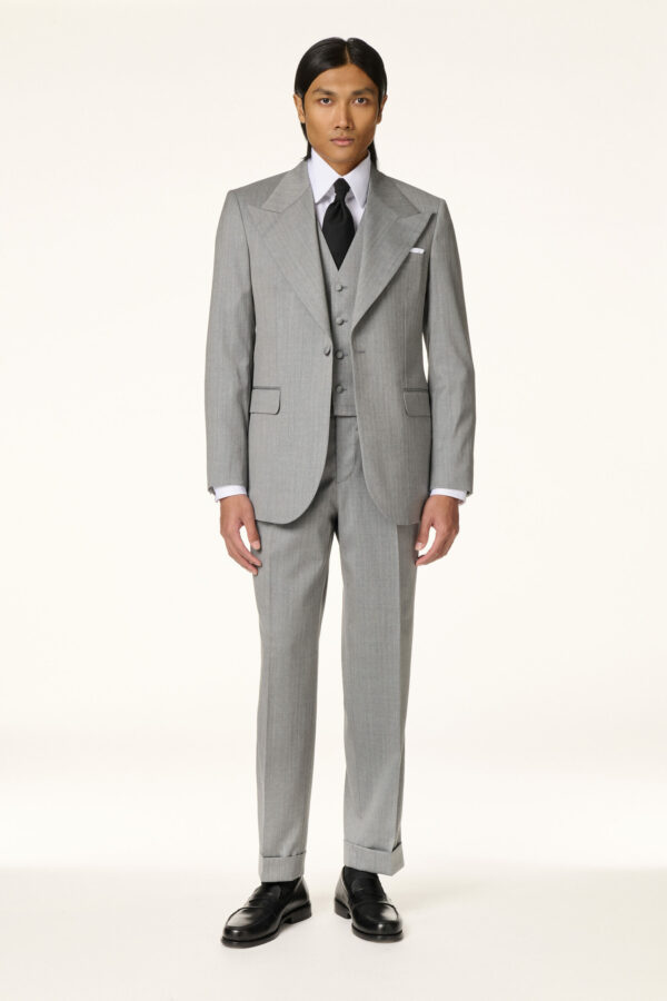 Light Grey Wool & Silk 3-Piece Suit