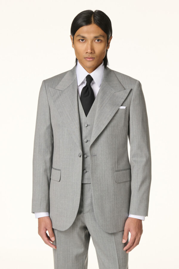 Light Grey Wool & Silk Jacket