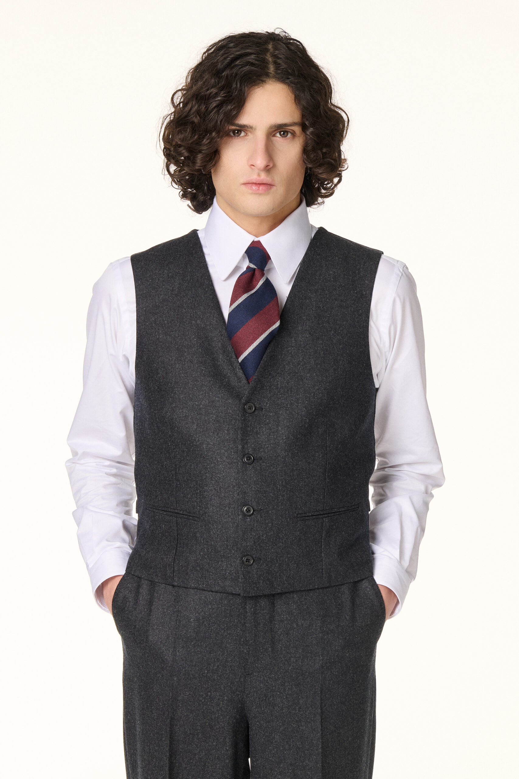 Anthracite Grey Flannel Vest